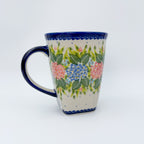 Hydrangea Fields mug on white background, front view