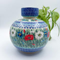  7” vase with floral design Polish fields 