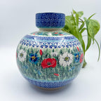  7” vase with floral design Polish fields 