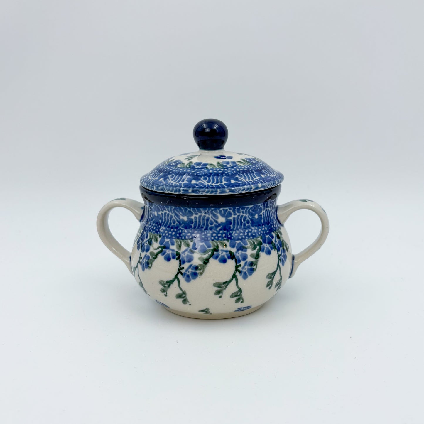 7oz. Sugar Bowl.  Baby Blue Bird Design