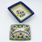 Butter Dish Deep: UNIKAT Bluebell Meadow