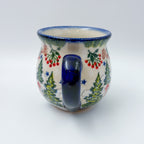 10 oz Bubble Mug. Handcrafted Polish pottery stoneware:  UNIKAT Gingerbread Cottage