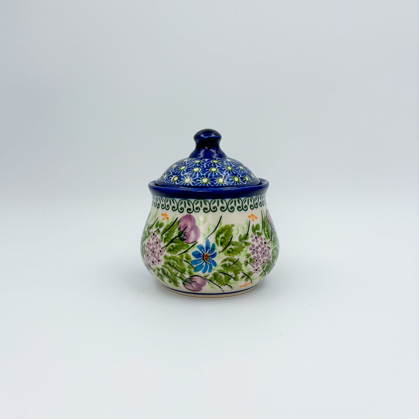 Sugar Bowl.  Floral Garden Pattern