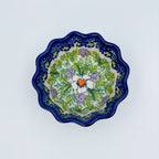 Primrose small babka bowl on white background, top-down straight-on view