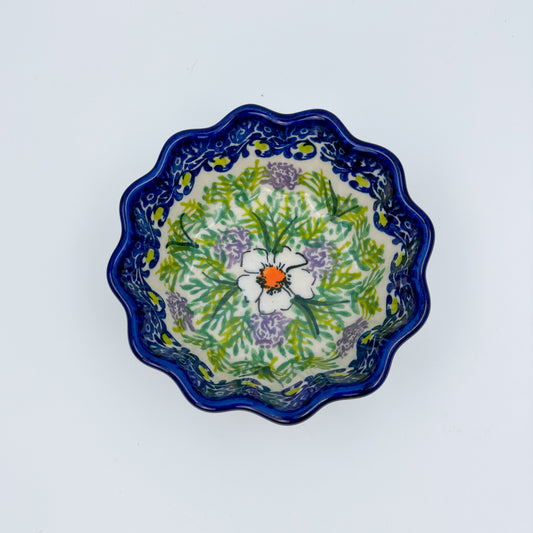 4” Small Babka Bowl.  Hand crafted Polish pottery stoneware:  Primrose Design
