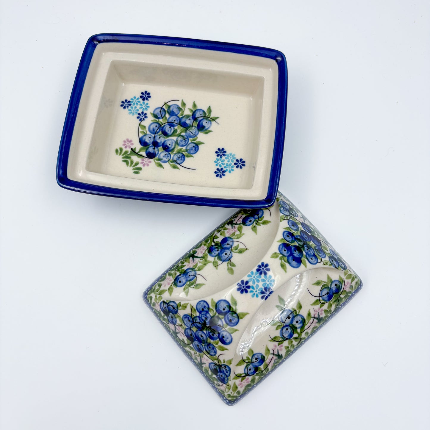 Butter Dish Deep: UNIKAT Blueberry