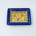 5" Bowl/Petite Soap Dish.  Handmade Polish pottery.  UNIKAT Spring Breeze