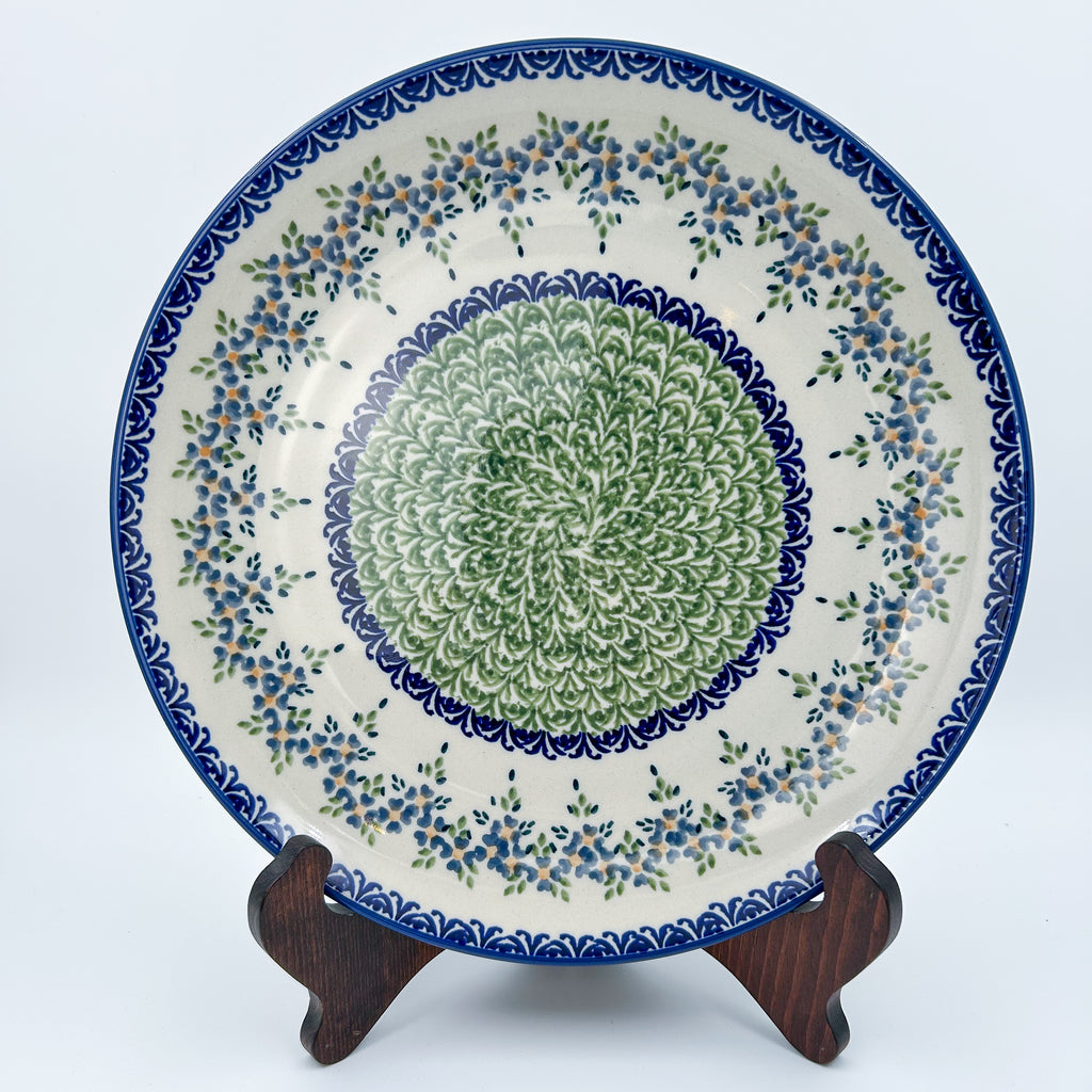 10” Plate.  Hand crafted Polish pottery stoneware: UNIKAT Wisteria Design