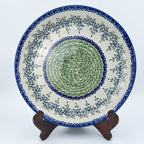 10” Plate.  Hand crafted Polish pottery stoneware: UNIKAT Wisteria Design