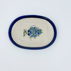 Butter Dish Oval: UNIKAT Blueberry Design