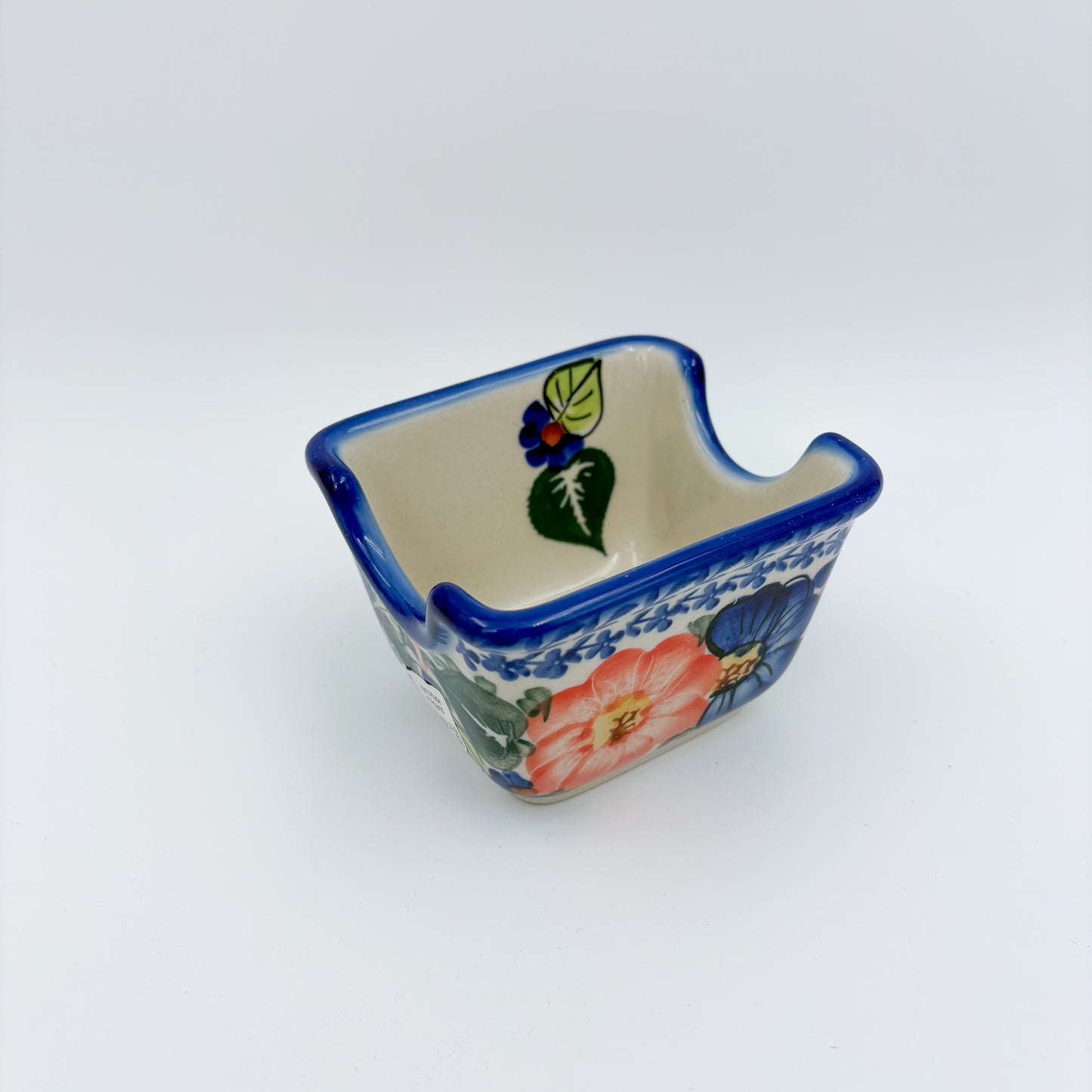 3" Sugar Packet Holder. UNIKAT Poppy Trio Pattern