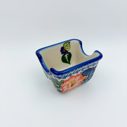 3" Sugar Packet Holder. Poppy Trio Pattern UNIKAT