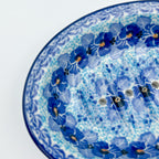 Soap Dish 5”.  Handmade Polish pottery.  UNIKAT Deep Winter Design