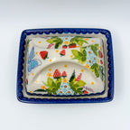 Butter Dish Deep: UNIKAT Summer Strawberries Design