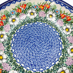 Close-up of rim pattern on Cottage Garden handled bowl
