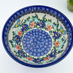 Butterfly Flower Bed deep bowl, top-down view showing butterflies and dotted center