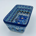Mini Loaf Pan handmade in Poland.  UNIKAT Fields of Blue design