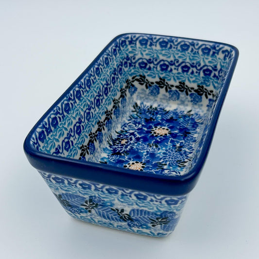 Mini Loaf Pan handmade in Poland.  UNIKAT Fields of Blue design