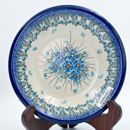 Polish pottery 8” bllue floral Pasta bowl in the UNIKAT Forget Me Not pattern.It holds 22 ounces of fluid
Ceramika Artystyczna Company