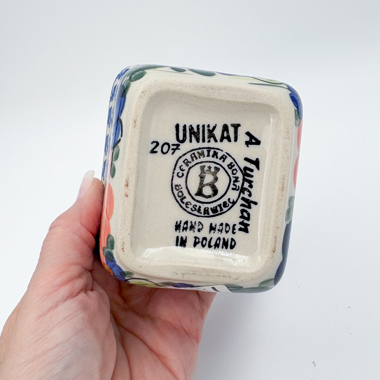3" Sugar Packet Holder. UNIKAT Poppy Trio Pattern
