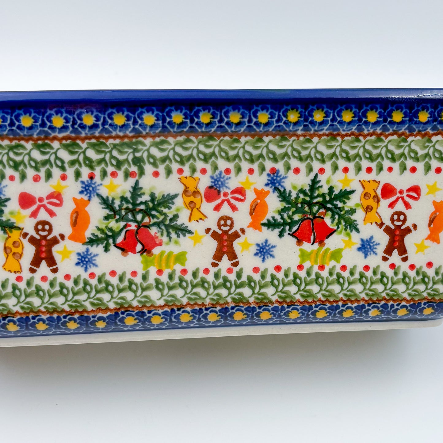 13” Meatloaf/Bread Baker Handmade in Poland.  UNIKAT Candy Heaven Design