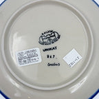 UNIKAT Meadow Breeze plate, bottom stamp with Kalich Boleslawiec Unikat mark signed Grazka