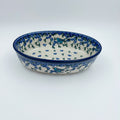 8" Oval Baker handmade in Poland.  Baby Bluebird Design