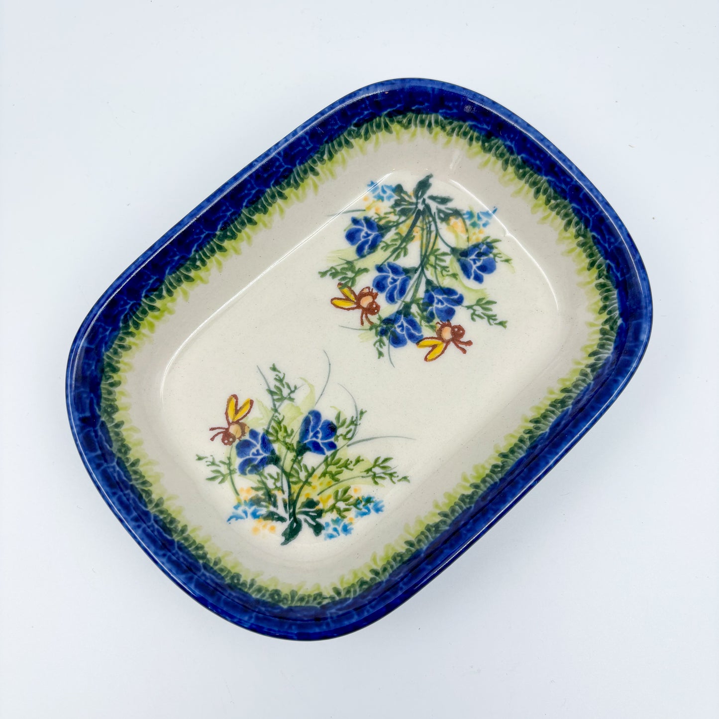 6" Butter Platter: UNIKAT Bluebell Meadow