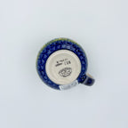 10 oz Bubble Mug. Handcrafted Polish pottery stoneware:  UNIKAT Bluebell Meadow