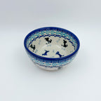 5” Puppy Bowl.  Hand crafted Polish pottery stoneware:  Puppy Pleasure