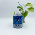 Soap Dispenser 5”.  Handmade Polish pottery.  UNIKAT Cobalt Poppies Design