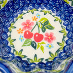 4” Small Babka Bowl.  Hand crafted Polish pottery stoneware:  UNIKAT Cherry Blossom