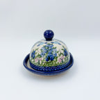 Butter Dish Oval: UNIKAT Blueberry Design