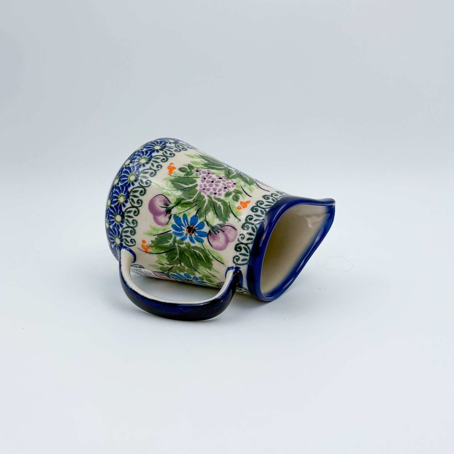 8 oz Pitcher/Creamer.  UNIKAT Floral Garden Design