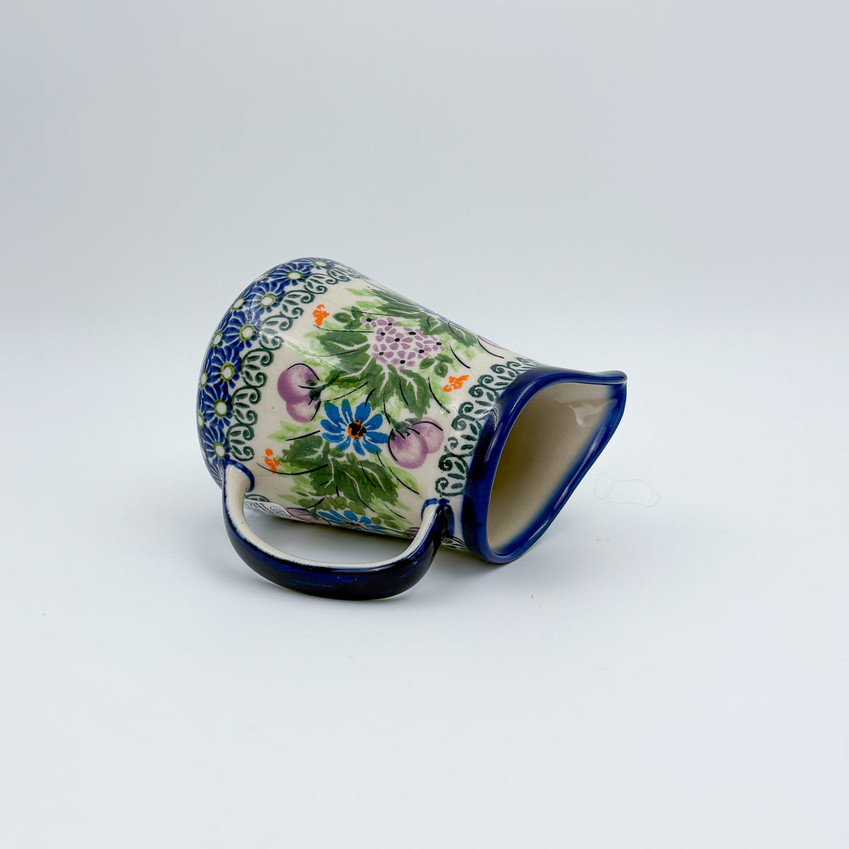 8 oz Pitcher/Creamer.  UNIKAT Floral Garden Design