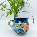 Spring Garden bubble mug on white background, front view