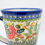 Mug XL 18oz. Handcrafted Polish pottery stoneware:  UNIKAT Foxy Trails