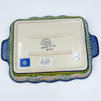 11.6" Baker Ada with Handles. Handmade in Poland.  UNIKAT Songbird Garden Design