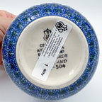 Vase Wavy 4”.  Handmade Polish pottery.  Blue Poppies