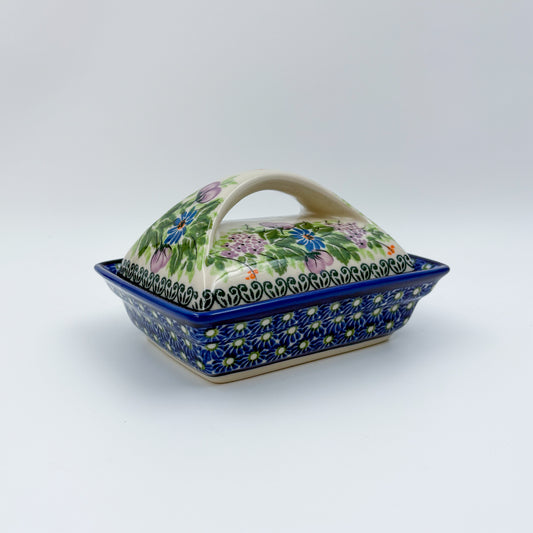 Butter Dish Deep: UNIKAT Floral Garden