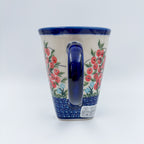 Red Berry XL mug, back view showing handle