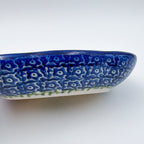 Soap Dish 5”.  Handmade Polish pottery.  Midsummer Bloom Design