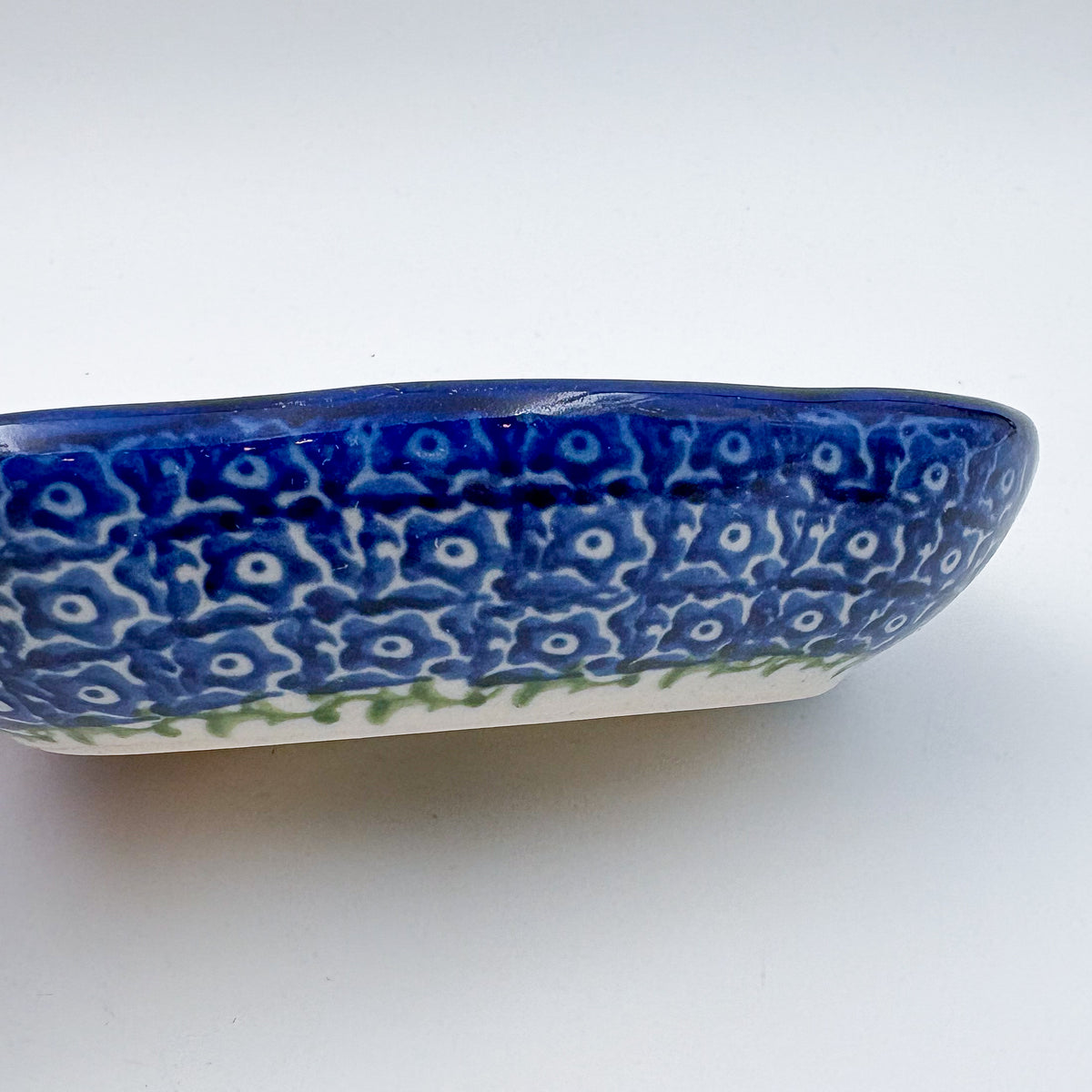 Soap Dish 5”.  Handmade Polish pottery.  Midsummer Bloom Design