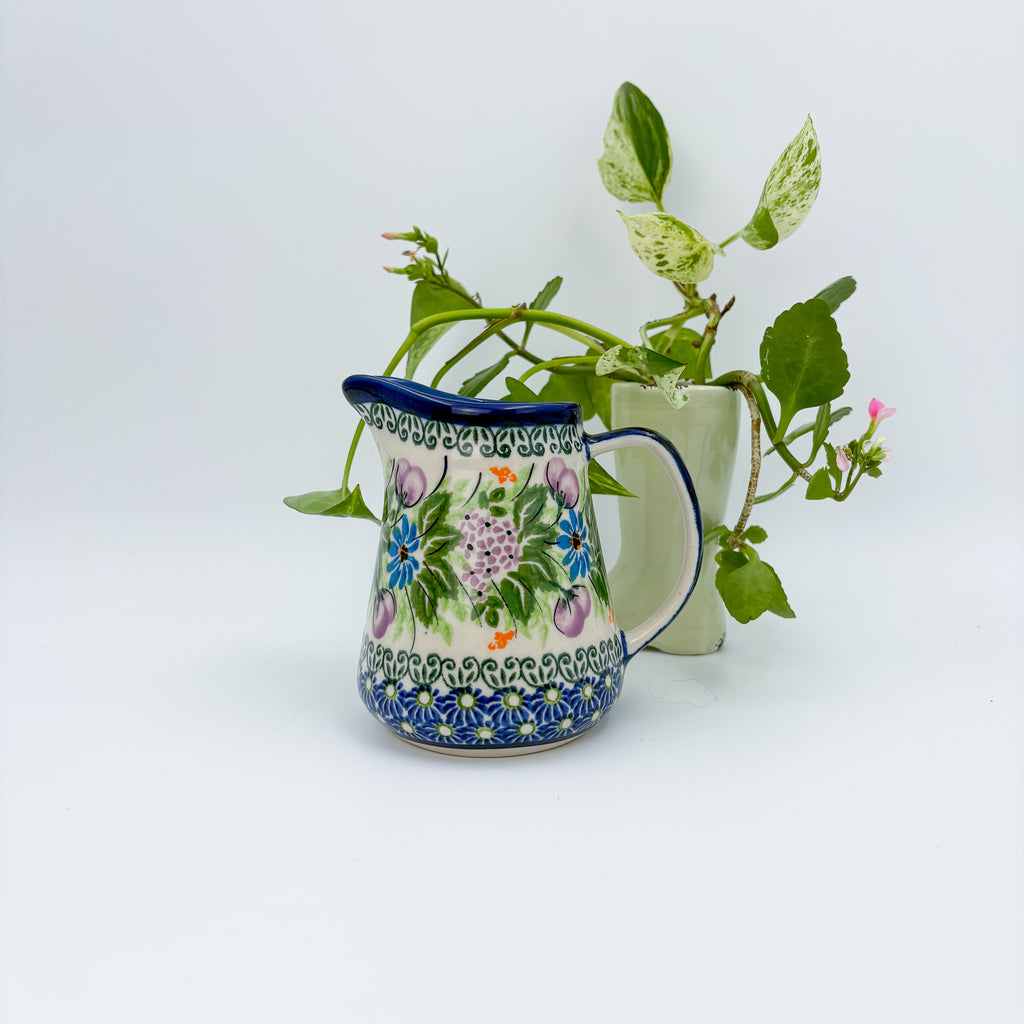8 oz Pitcher/Creamer.  UNIKAT Floral Garden Design