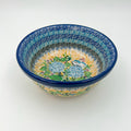 6.57” Stacking Bowl.  Hand crafted Polish pottery stoneware: UNIKAT Blue Hydrangea Pattern