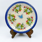 10.2” Plate.  Hand crafted Polish pottery stoneware: UNIKAT Berry Patch