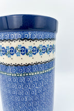 This 8” blue Utensil holder is a handmade by talented Polish artisans. This stoneware is microwave, oven and dishwasher safe as well as chip resistant.