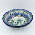 Gracious Gonolek stacking bowl on white background, angled interior view