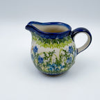 6 oz Kubus Creamer. Handcrafted in Poland UNIKAT Bluebell Meadow
