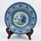 9”  Bowl.  Hand crafted Polish pottery stoneware: UNIKAT Moody Blues Design